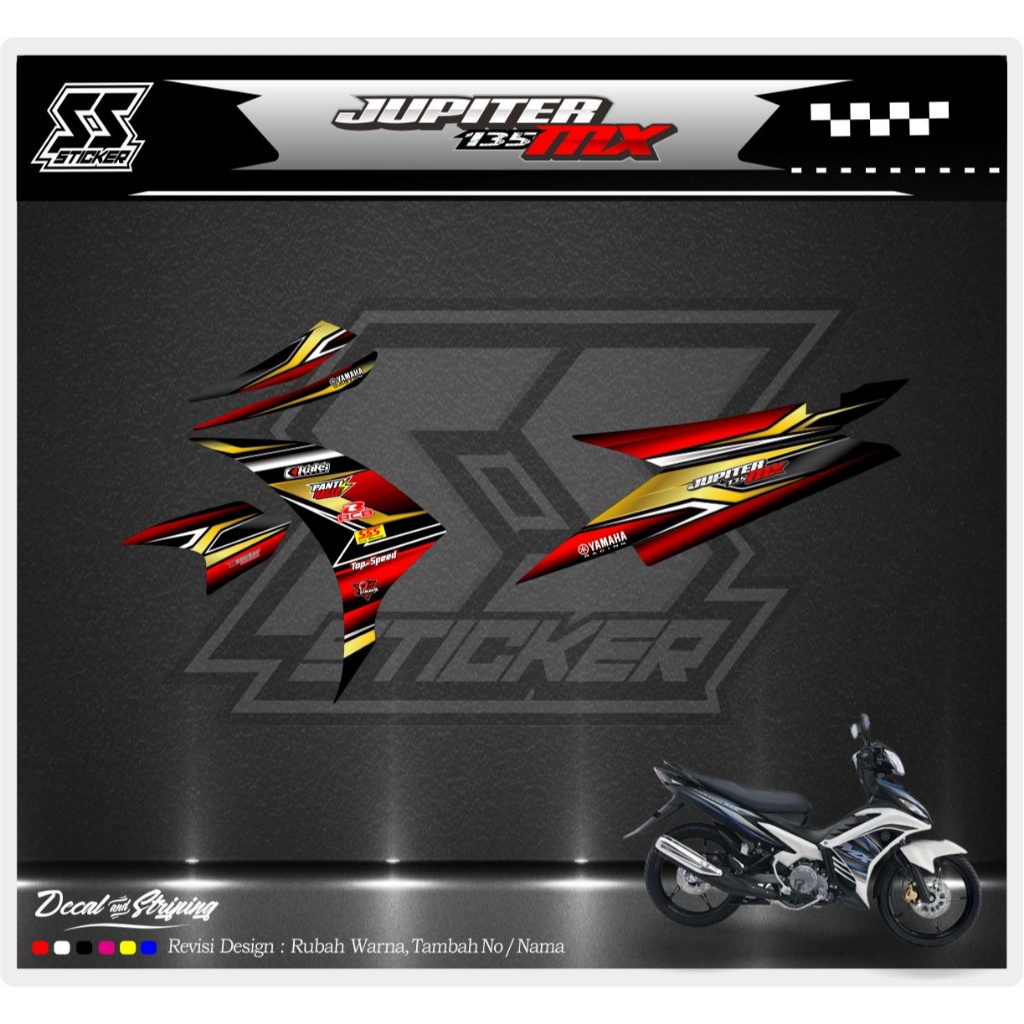 STIKER STRIPING MOTOR JUPITER MX 135 CUSTOM 03
