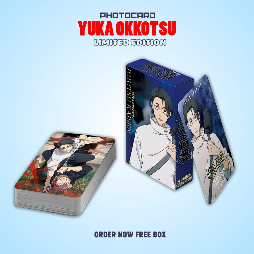 PHOTOCARD SET YUTA OKKOTSU ANIME JUJUTSU KAISEN PREMIUM FREE BOX