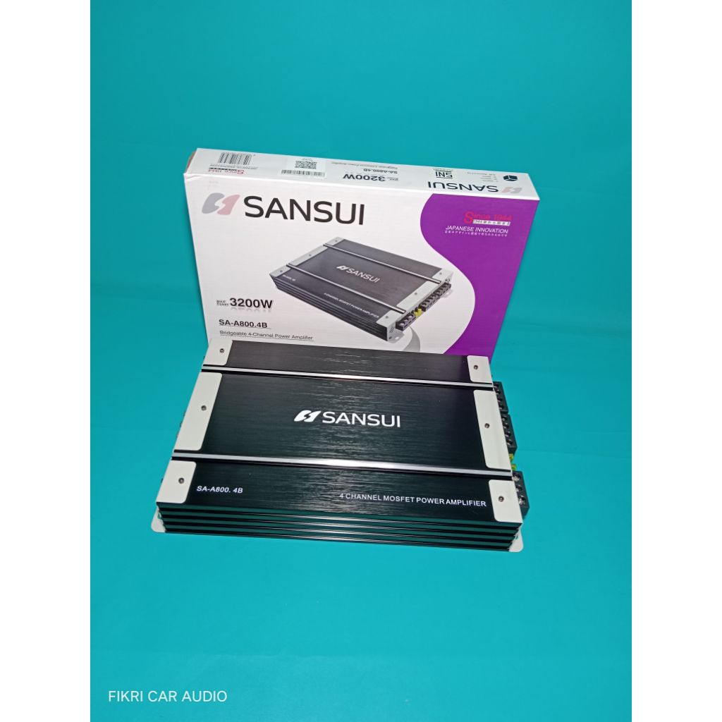 Power SANSUI seri SA-A800.4B / Power Amplifier SANSUI 4Channel 3200Watt Audio Mobil