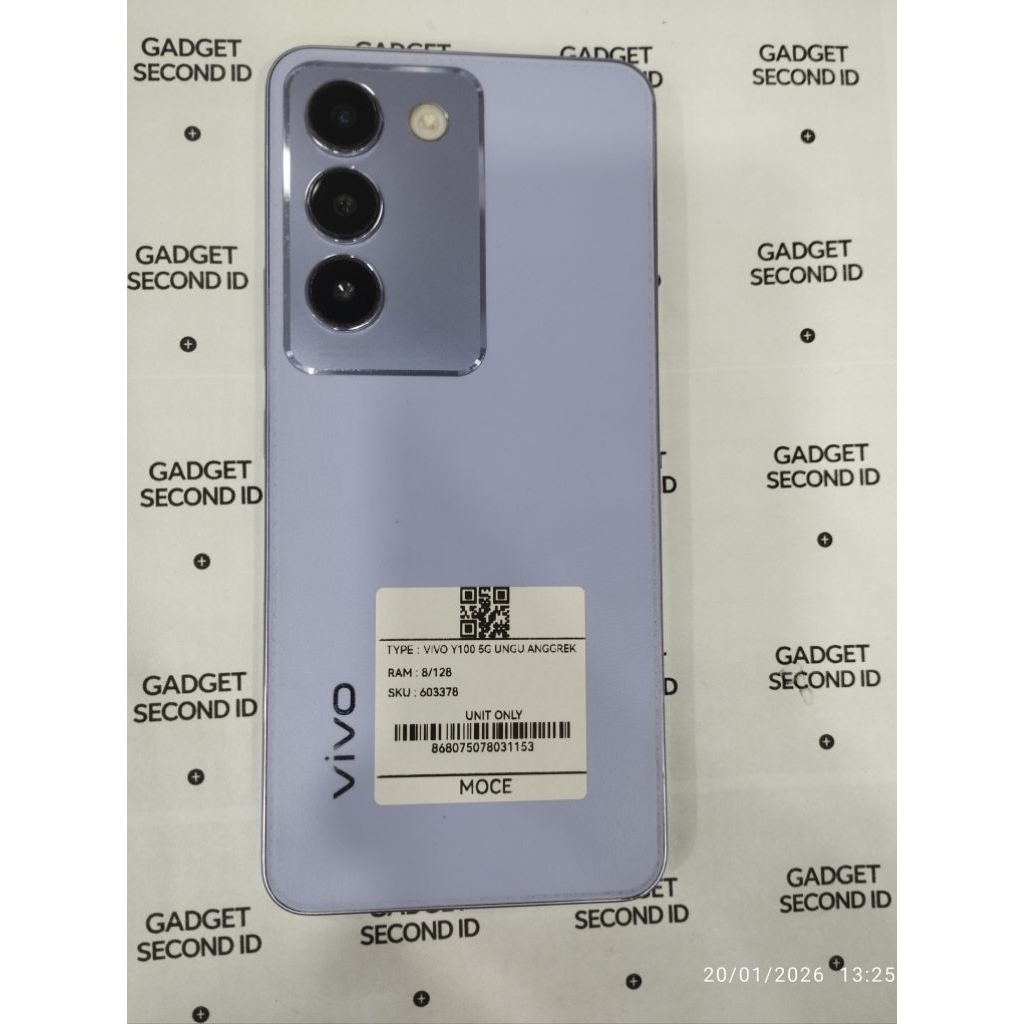 HANDPHONE SECOND VIVO Y100 5G PURPLE ANGGREK RAM(8/128GB) ORIGINAL