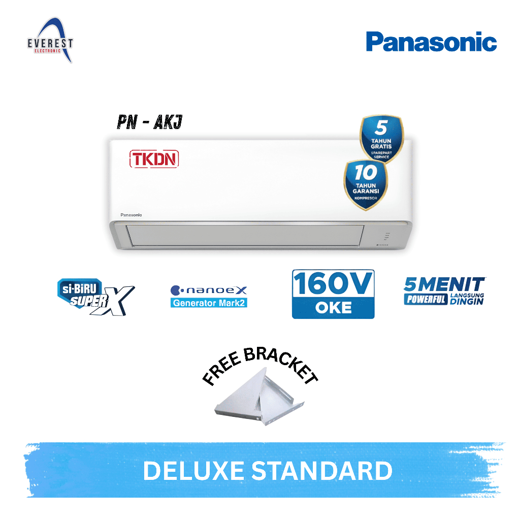 AC Panasonic Standard Series PN7AKJ 3/4 PK - CS/CU PN 7 AKJ PN 7 WKJ PN7WKJ Non Inverter Si Biru Gar