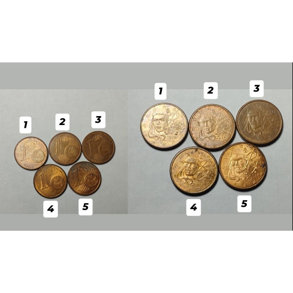 KOIN 1 CENT EURO NEGARA PRANCIS