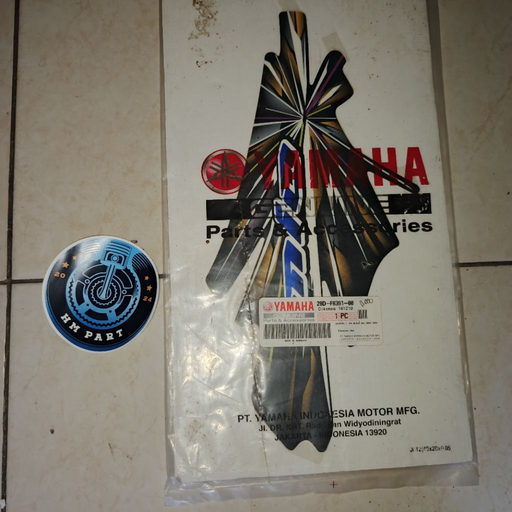 Striping sticker stiker Yamaha Mio smile 28d tameng kiri hitam 2008 original