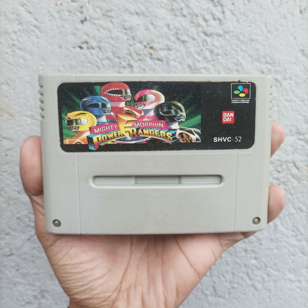 kaset katridge original snes power rangers mighty morphin