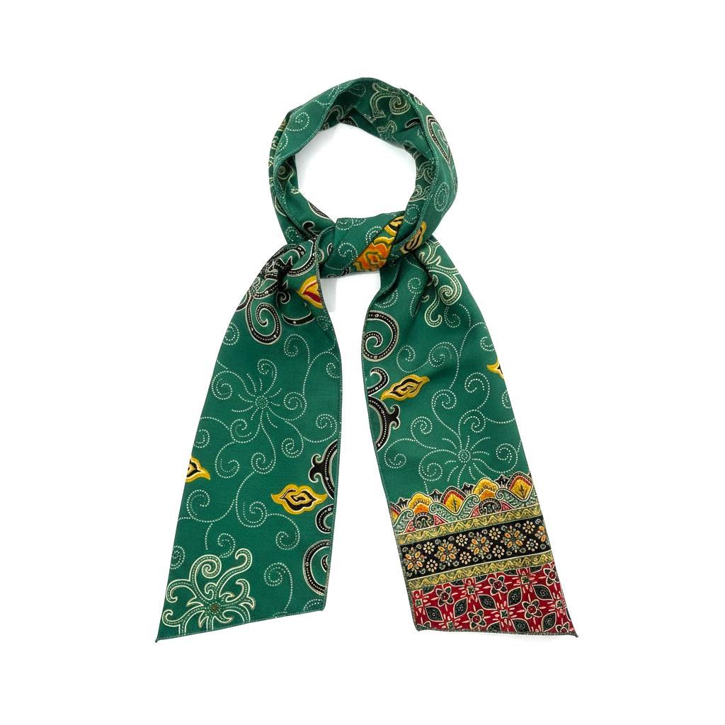 Syal Scarf Batik Mega Mendung Hijau Legenda Katun Premium