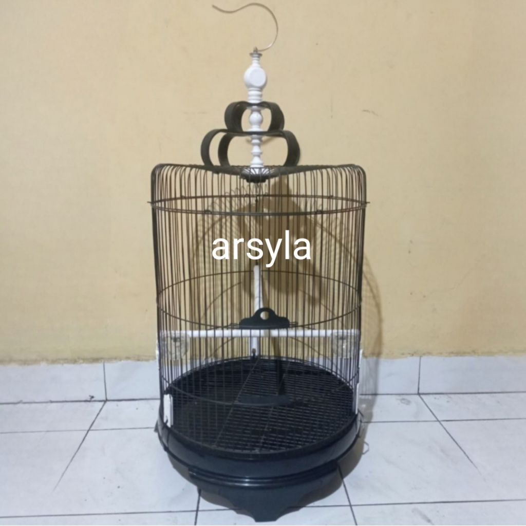 sangkar queen murai,kacer,anis,dll diameter 46cm ruji besi tebok pvc