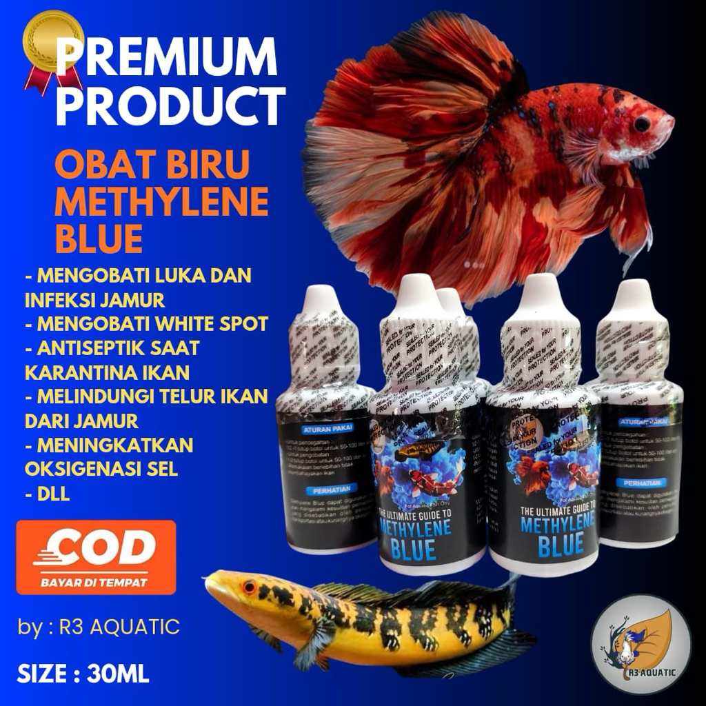 OBAT BIRU IKAN ANTISEPTIK IKAN OBAT JAMUR IKAN