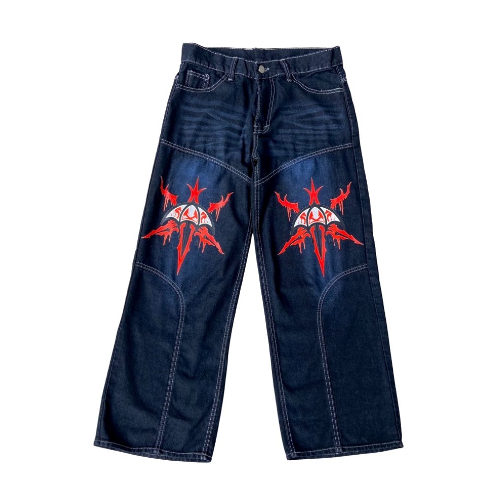 Celana Buggy jeans Pecah pola DROWN FOSARTE