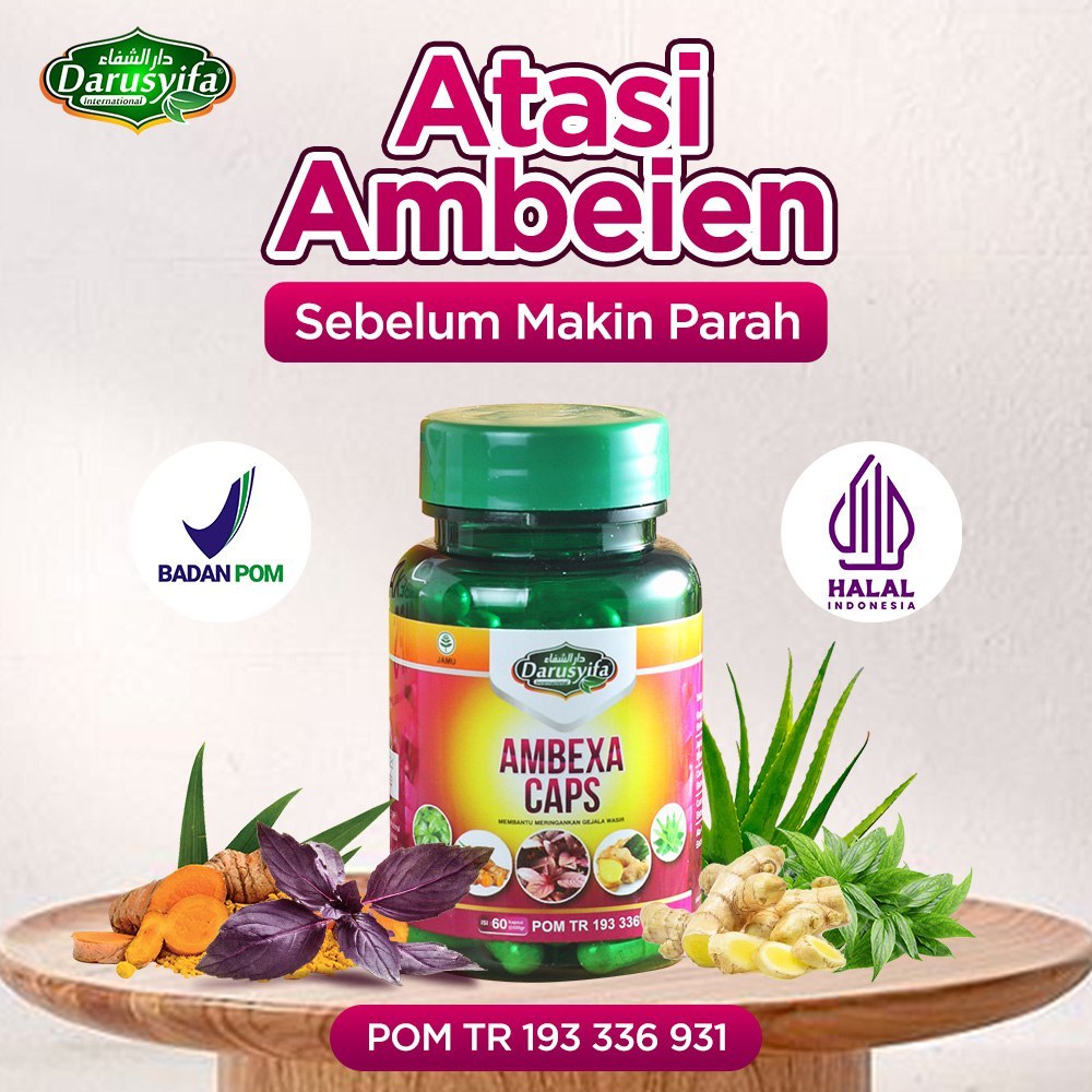 AMBEXA CAPS Kapsul Ekstrak Daun Ungu Plus Herbal Alami Isi 60 Kapsul
