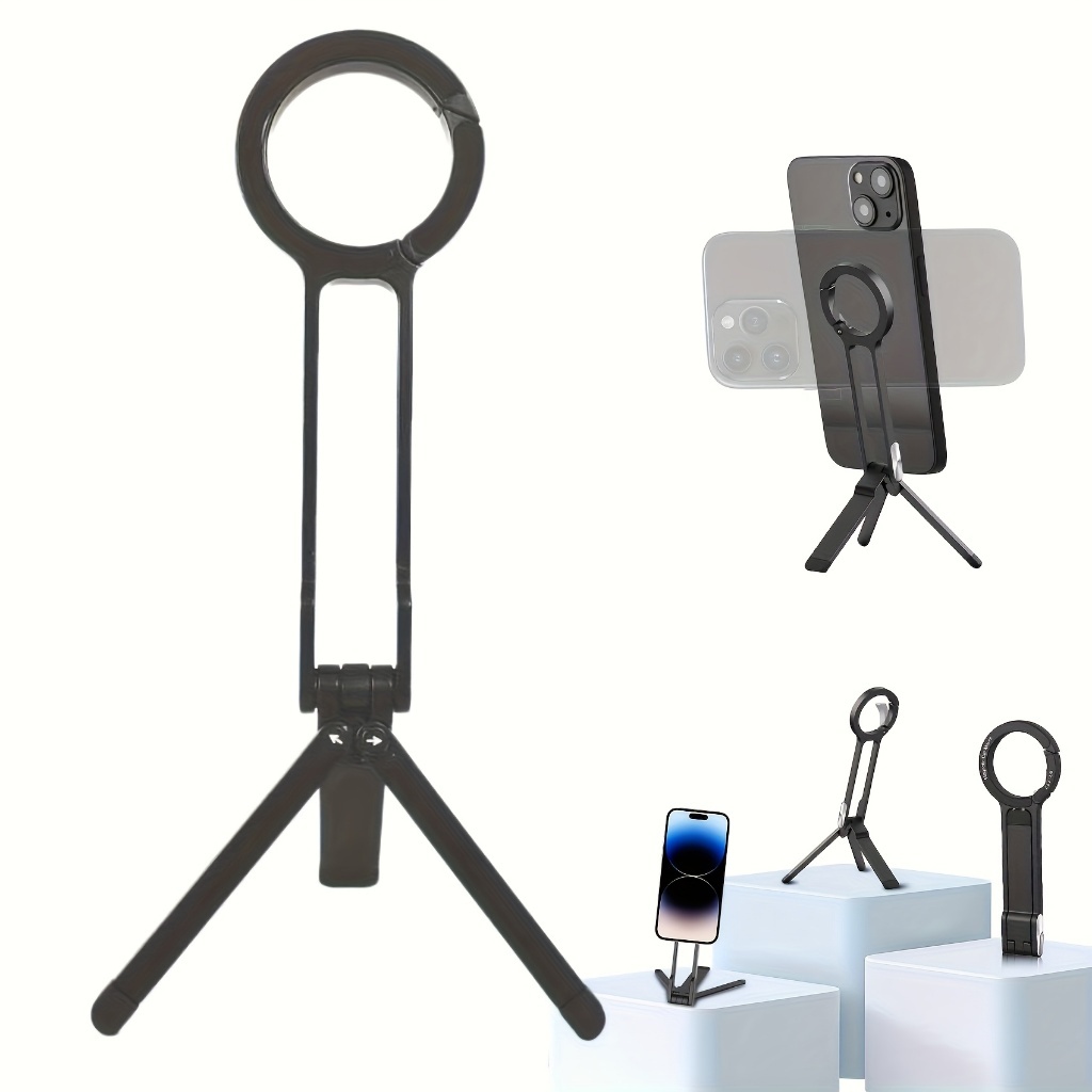 Holder Hp Magnetic Clip Tripod Traveling Rotasi Dudukan Hp Magnet Model Jepit