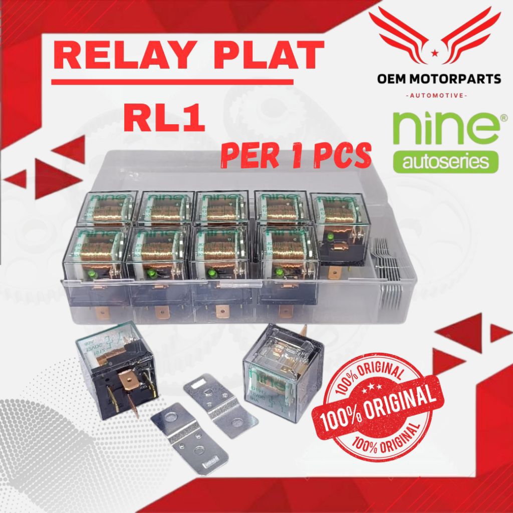 RELAY MOBIL MOTOR RELAY LAMPU RELAY 4 KAKI NINE