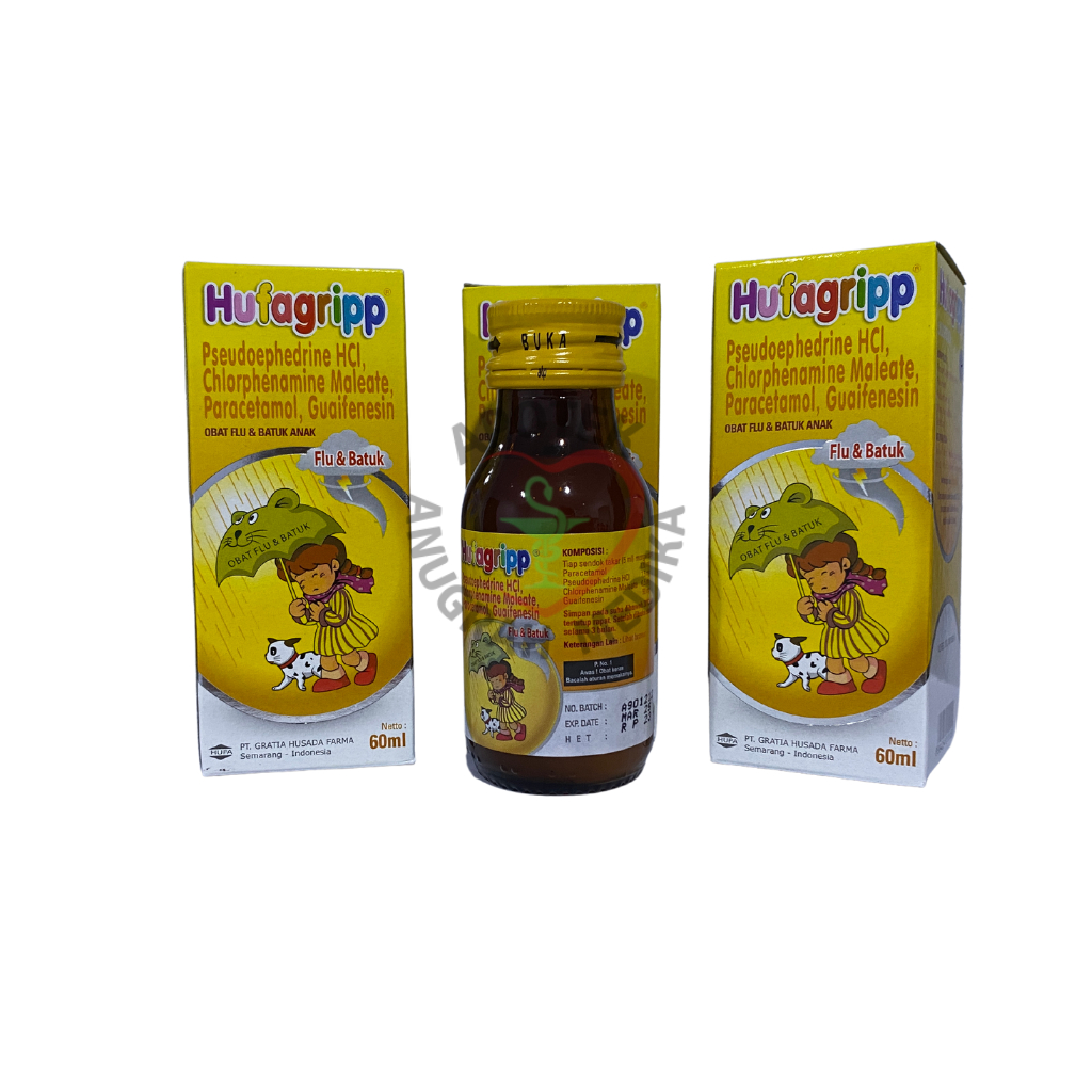 Hufagripp Flu & Batuk Syrup 60 ml / Obat Flu dan Batuk Anak