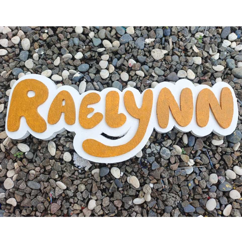 Huruf Nama styrofoam + latar/nama styrofoam/huruf gabus/dekor/hiasan nama MURAH