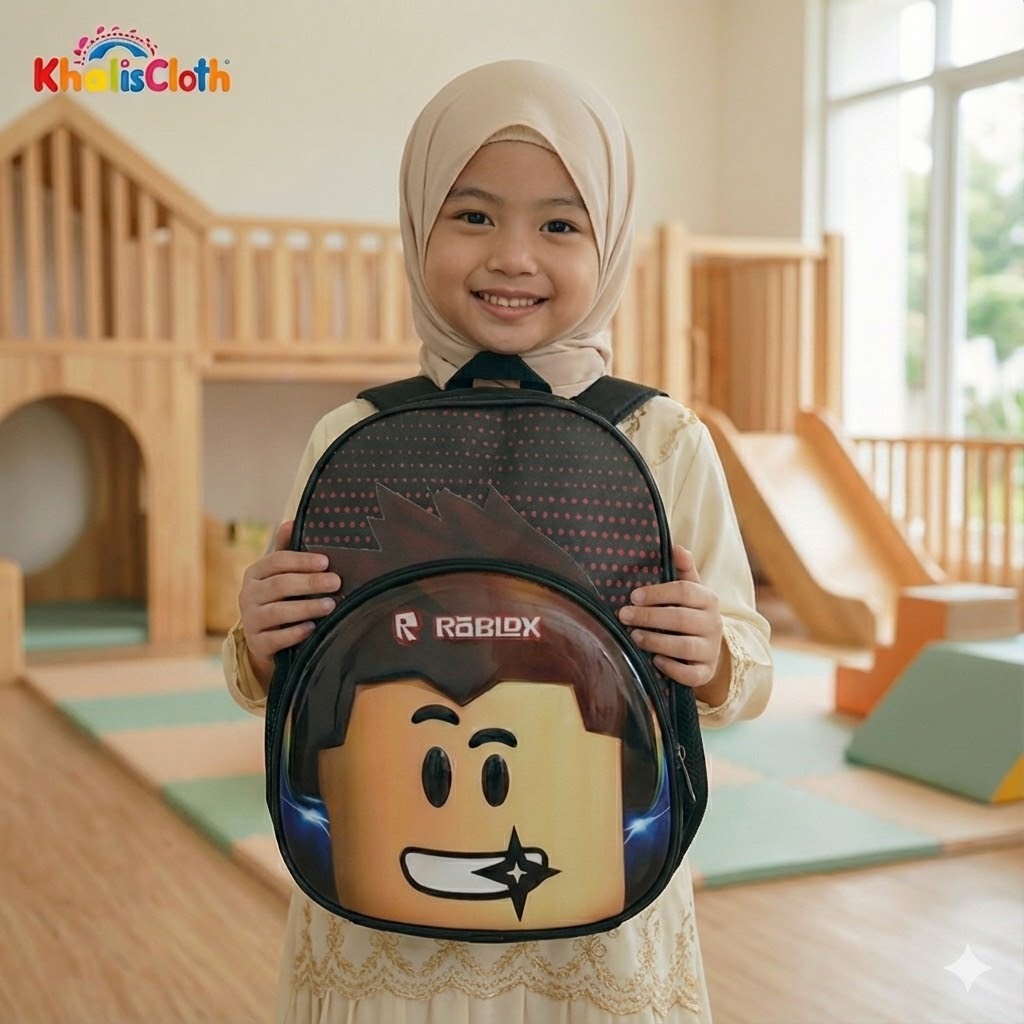 Khaliscloth - Tas Anak Perempuan ROBLOX Timbul Sekolah TK PAUD SD
