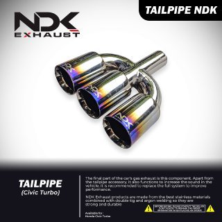 NDK KNALPOT RACING TAILPIPE CIVIC TURBO KNALPOT MOBIL HONDA CIVIC TURBO RACING NDK EXHAUST