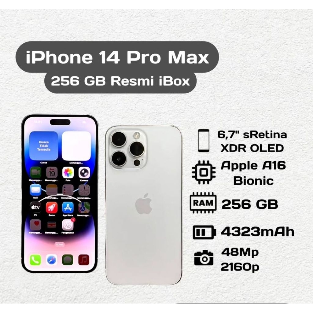 Apple iPhone 14 Pro Max 256 GB Second Resmi iBox