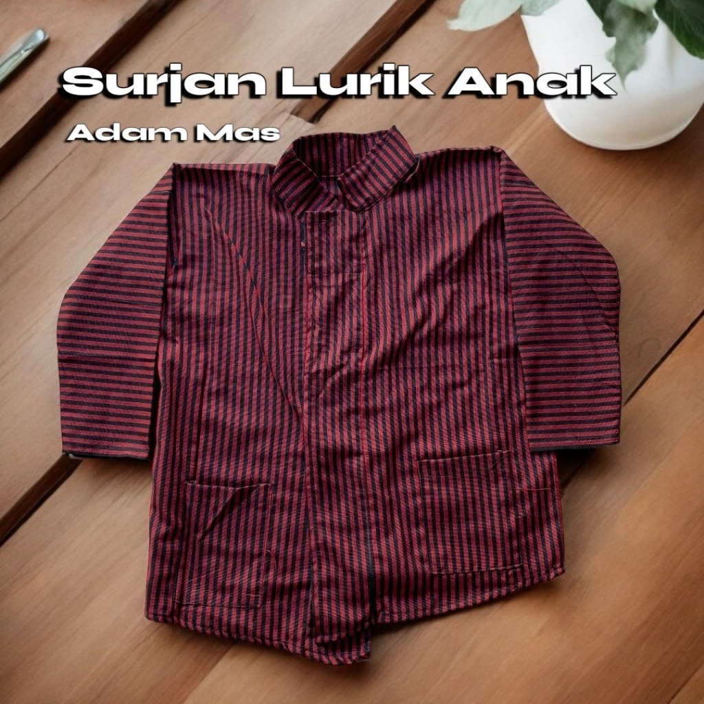Surjan Lurik Anak Laki Laki Umur 2-11 Tahun/Baju Adat Anak Laki Laki/Baju Jawa Anak