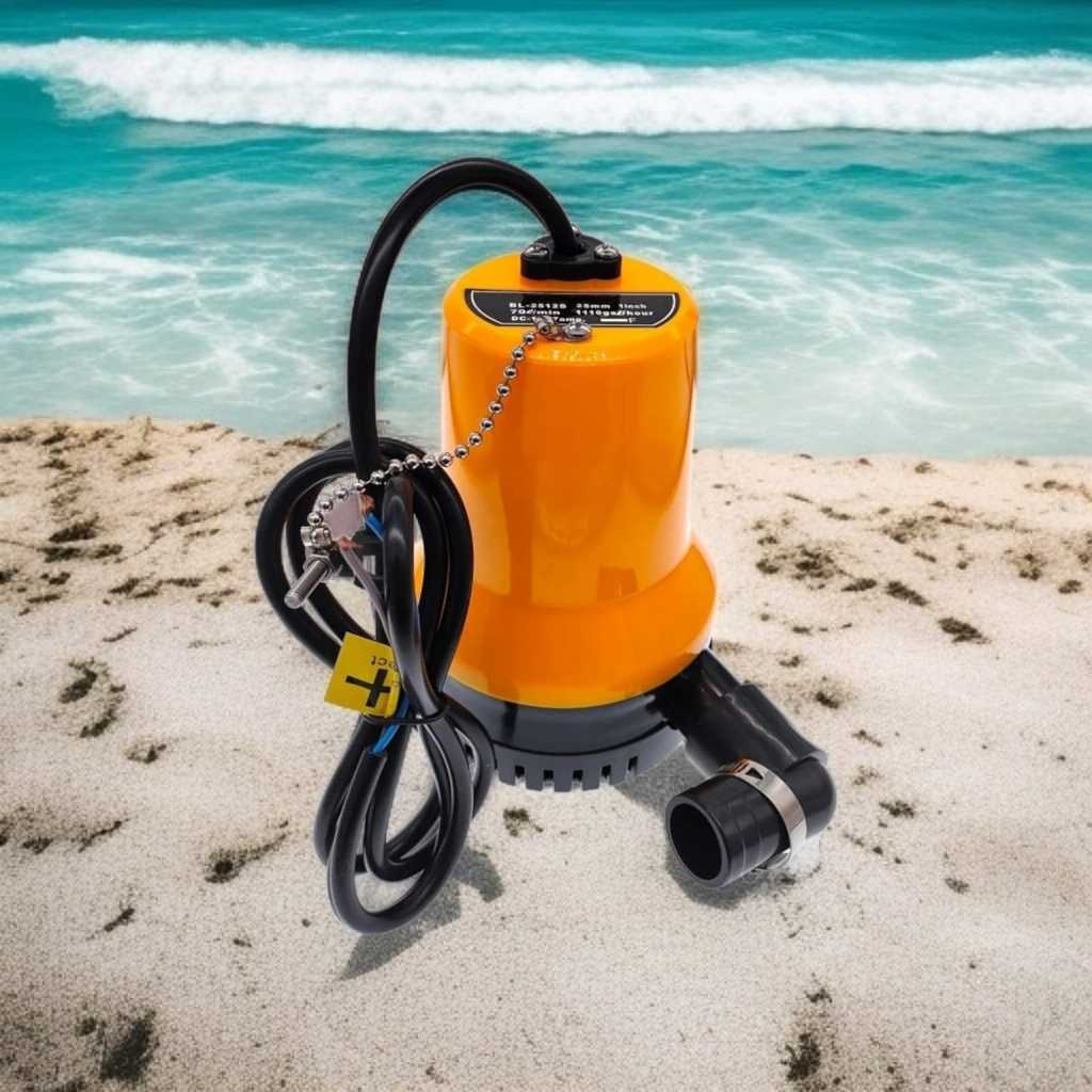 Pompa Air Aquarium Brushless Motor DC 12V Pompa Air Aki Tenaga Surya 12 Volt