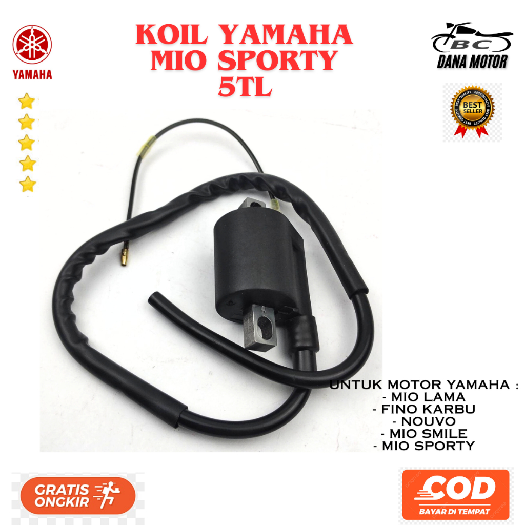 Koil Mio Sporty Ori / Coil Fino / Kuil Motot Mio / Koil Yamaha Mio Karbu Original Premium - 5TL