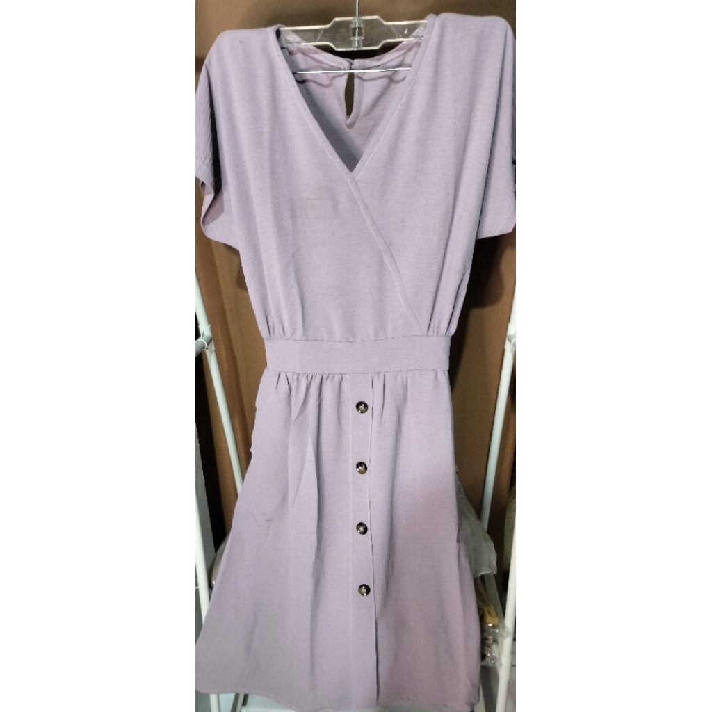 Dress Warna Ungu Muda