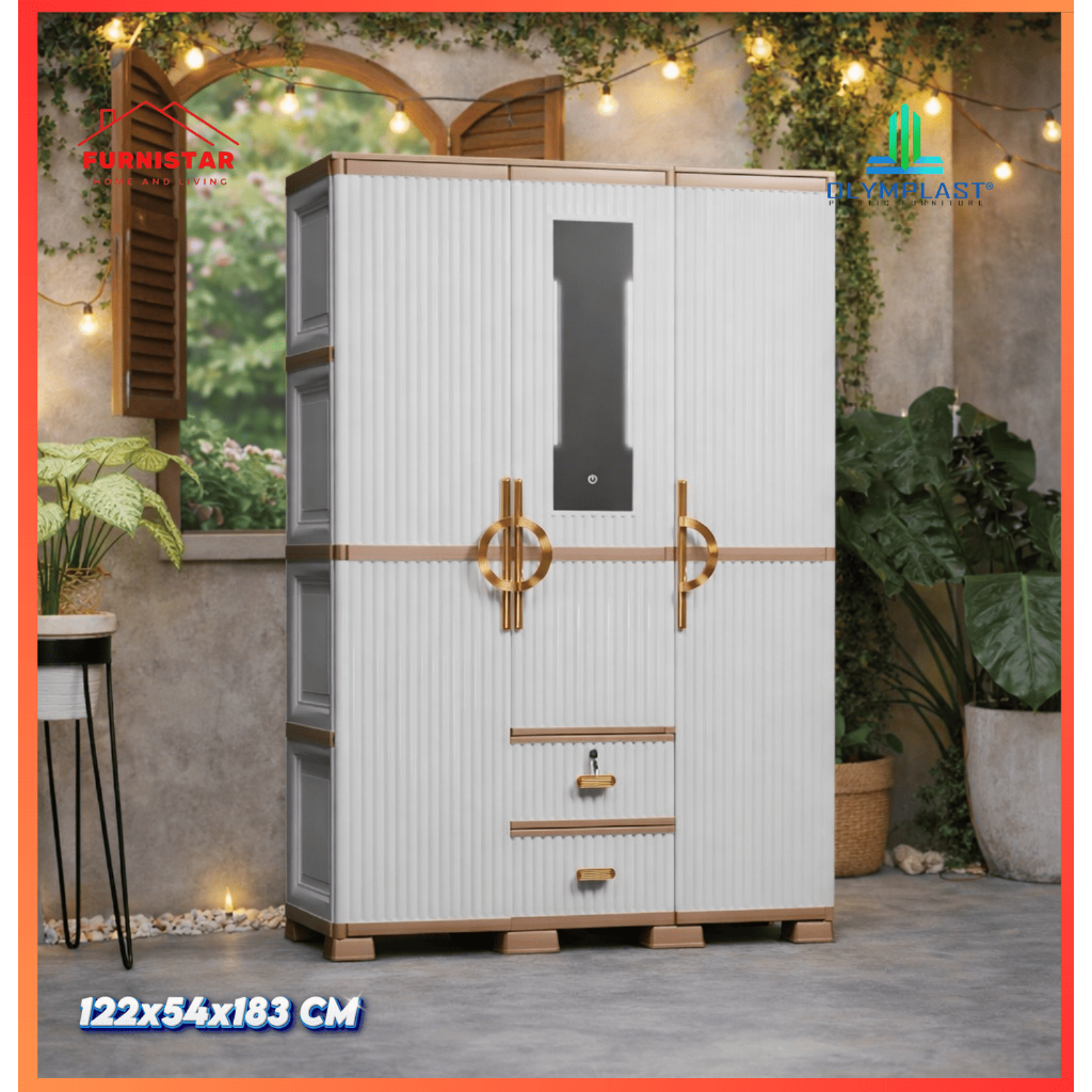 Lemari Plastik Olymplast OTC LUXURY 3 PINTU