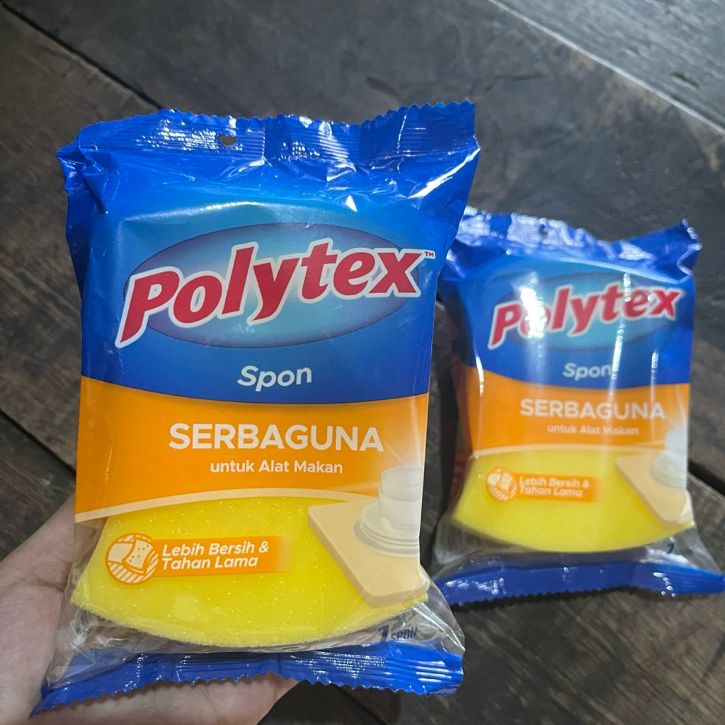 Polytex Spon Serbaguna - 3 in 1, Sabut Spons, Spons, Sabut Hijau