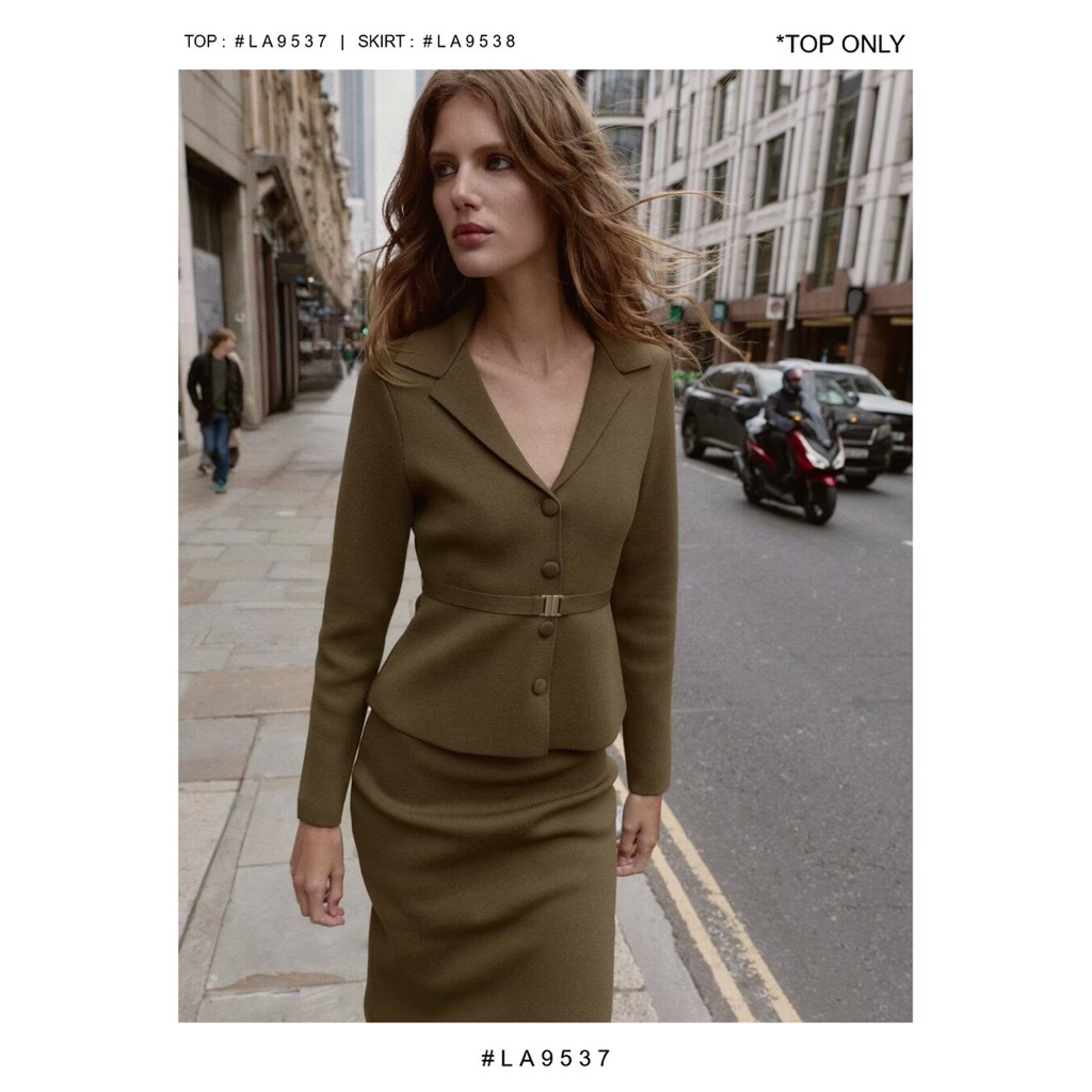 LA9537 - Olive Green Autumn | Blouse Atasan