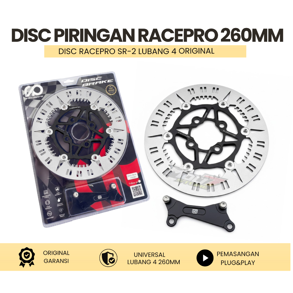 disk piringan cakram depan racepro 260mm disc disk brake 260mm beat vario beat scoopy genio mio