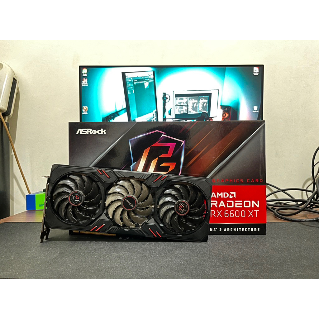 VGA RX 6600 XT 6600XT 8GB DDR6 ASROCK PHANTOM GAMING