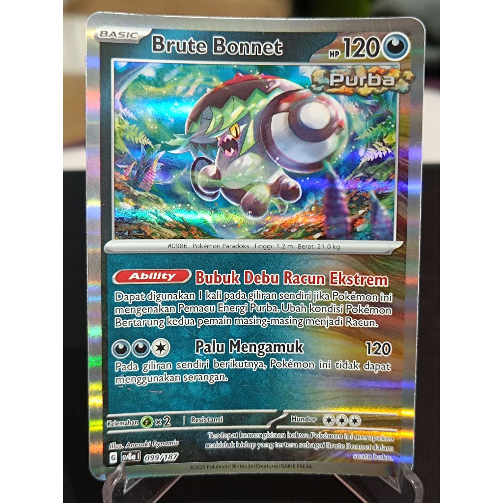 kartu pokemon TCG ori Indonesia brute bonnet holo foil