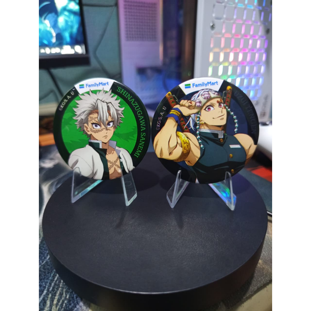 OFFICIAL MERCH DEMON SLAYER KNY FAMILY MART PIN SET 2 SANEMI UZUI TENGEN