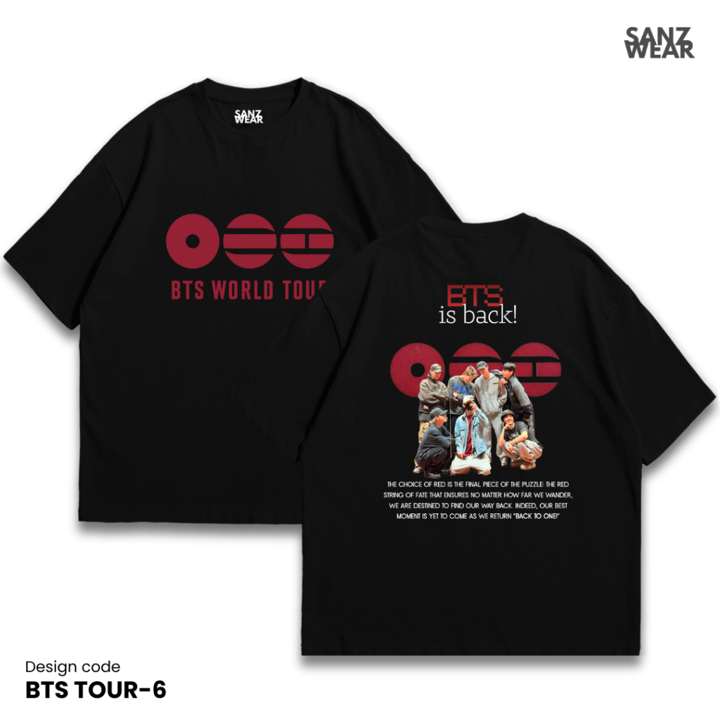 SANZ kaos BTS TOUR ARIRANG | stonewashed washed t-shirt | black white | BTS TOUR-6