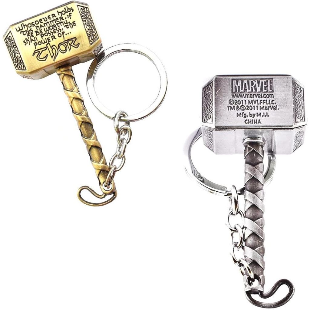 Gantungan Kunci Palu Thor Besi 3 Warna Unik