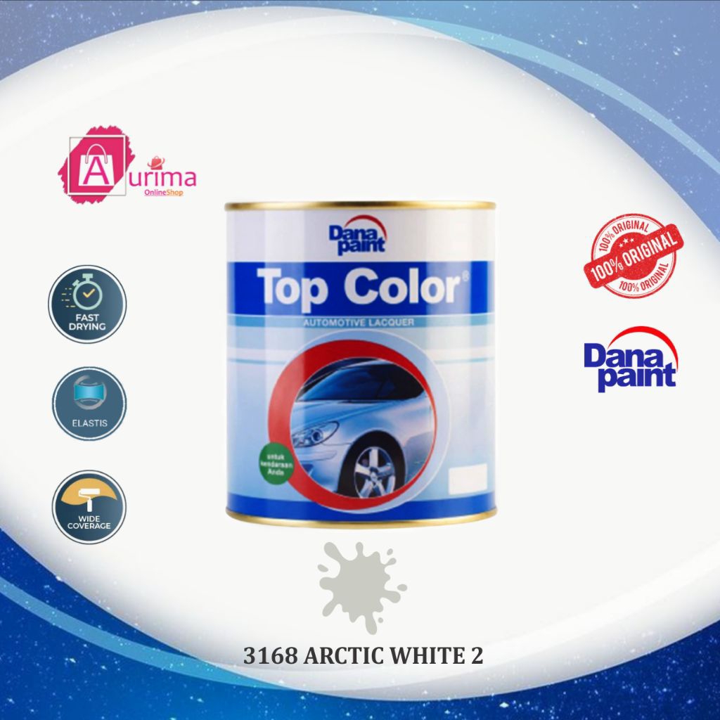 CAT DUCO DANA PAINT TOP COLOR ARCTIC WHITE 2 - 3168 CAT MOBIL CAT PAGAR CAT KAYU MUDAH KERING REPACK