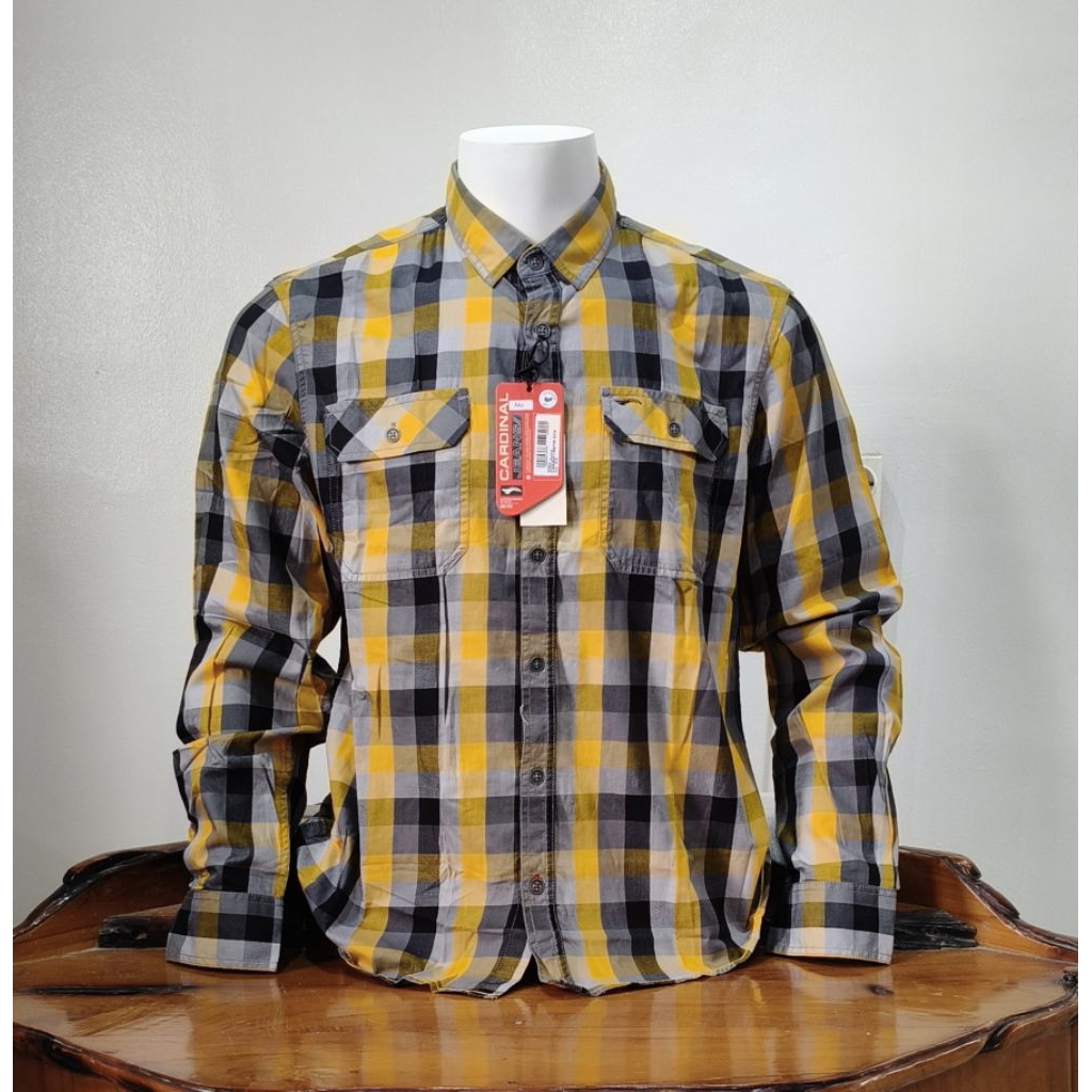 KEMEJA PRIA CARDINAL JEANS BIG SIZE / JUMBO NEW LENGAN PANJANG