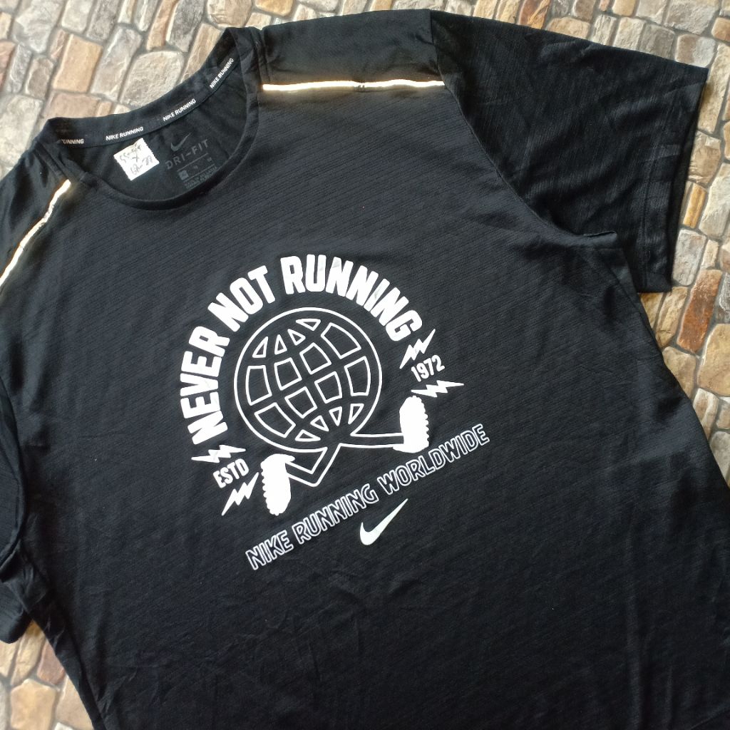 Kaos Nike tee big logo original pl, Nike Tshirt big swoosh logo