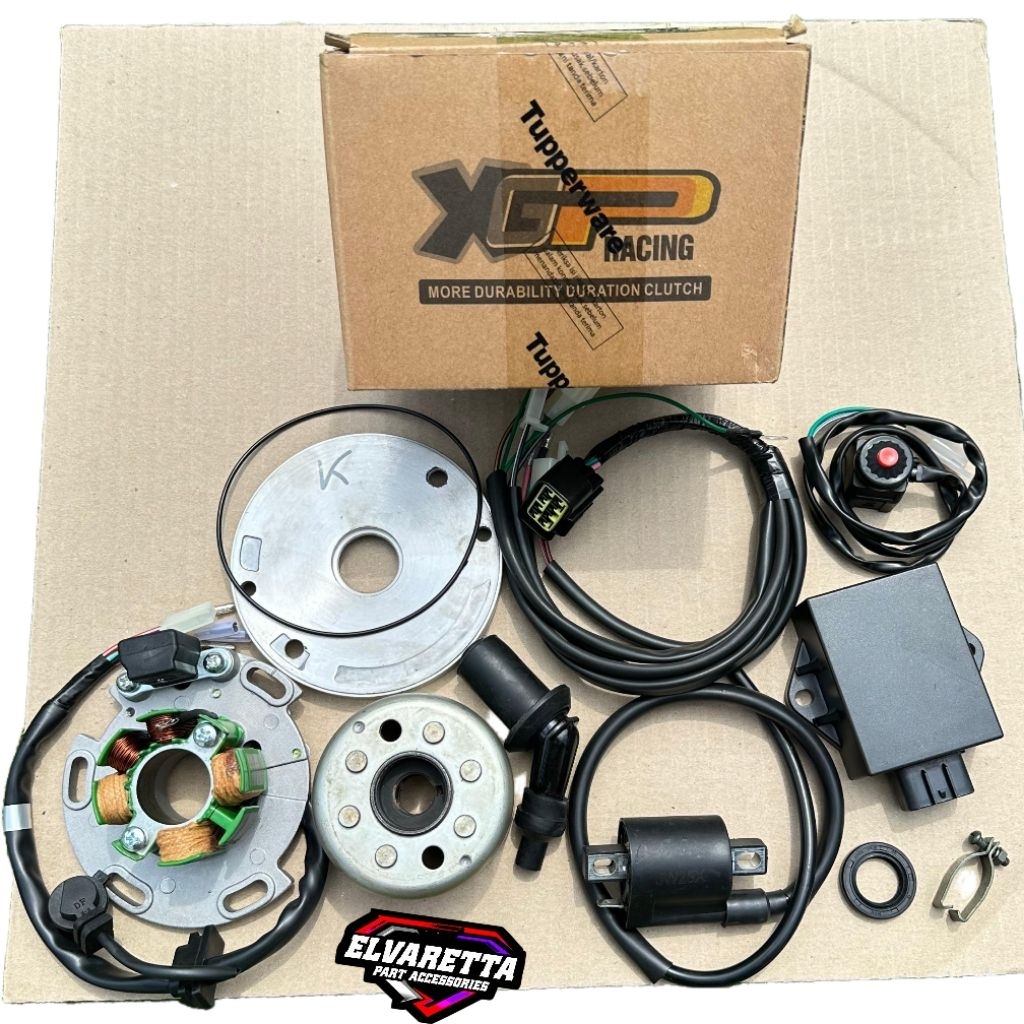 PENGAPIAN MAGNET YZ THAILAND XGP RACING PNP RX KING NINJA FULL SET PLENDES CDI COIL