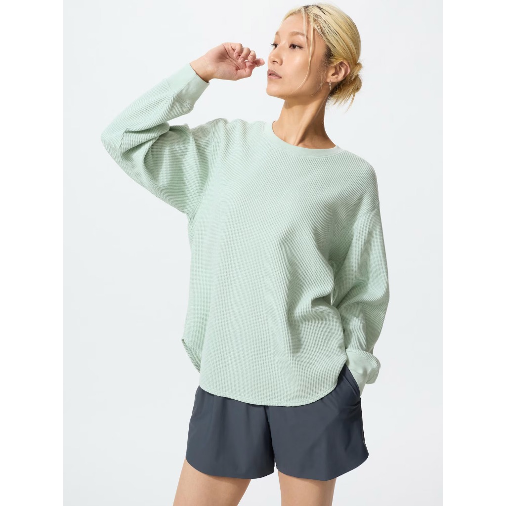 T-Shirt Waffle Lengan Panjang UNIQLO ORIGINAL