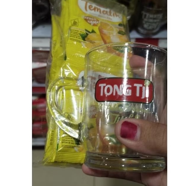Gratis gelas TONG TJI TEMATIK lemon tea 1rtg