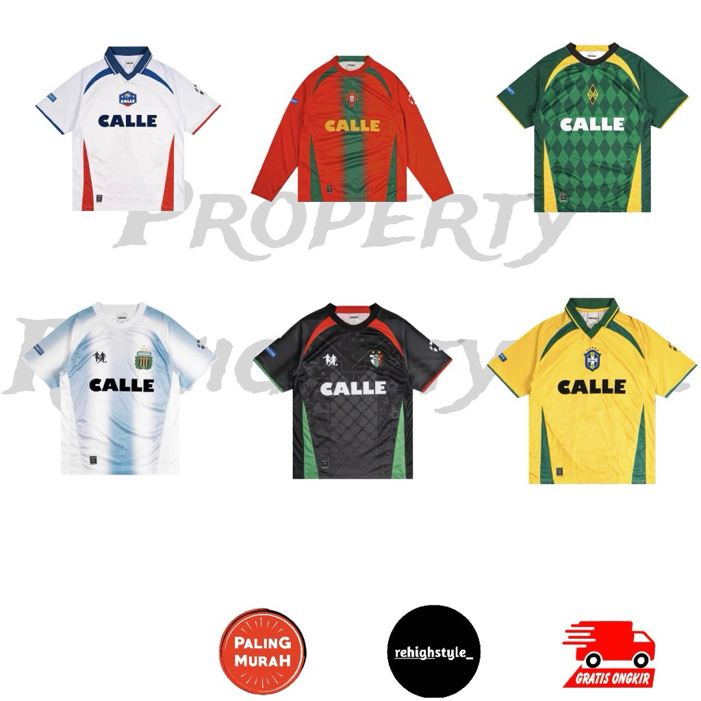 T-SHIRT CALLE JERSEY ALL SERIES FRANCE JERSEY / PORTUGAL JERSEY /JAMAICA JERSEY / ARGENTINA JERSEY /