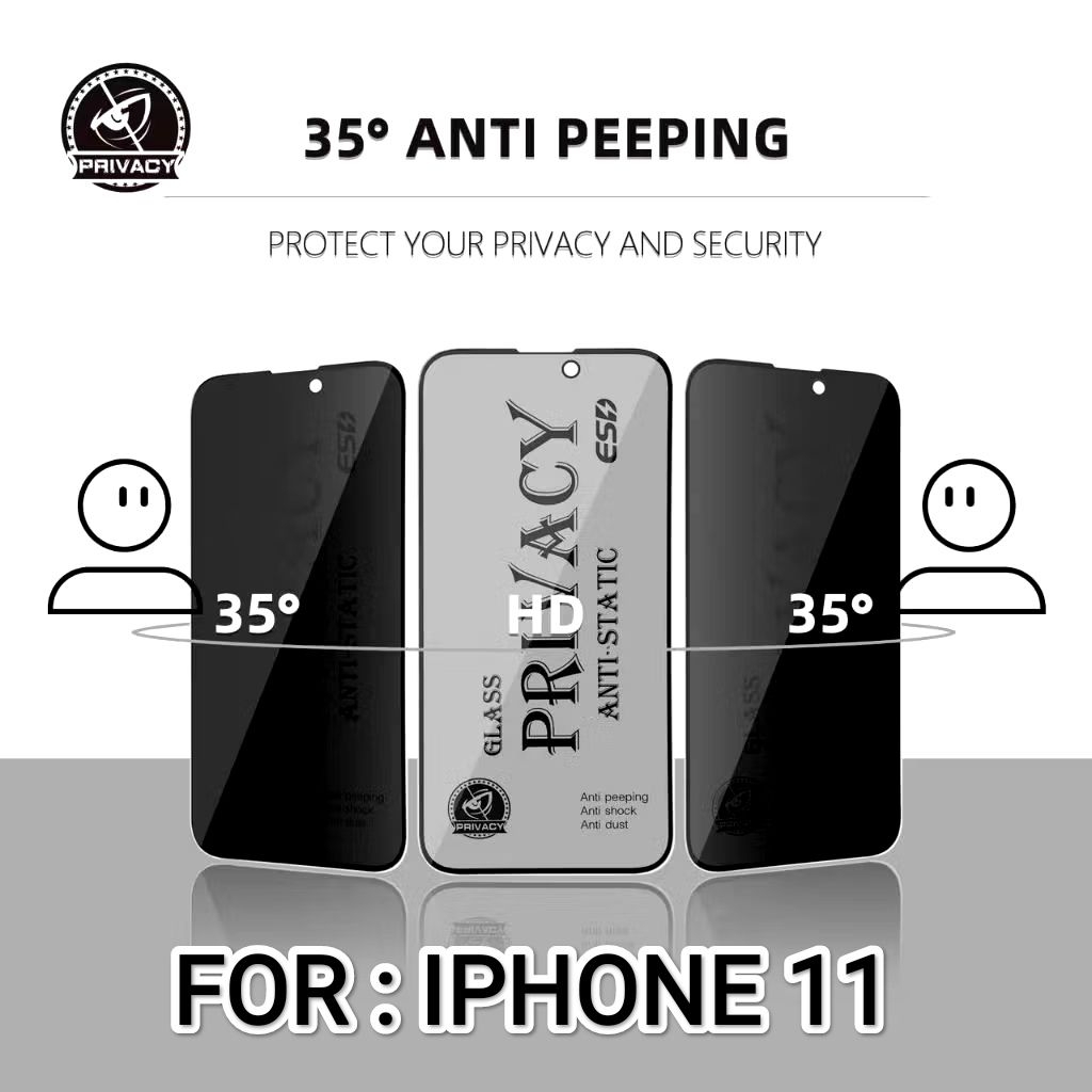 TG anti gores privasi KACA IPHONE 11 / XR