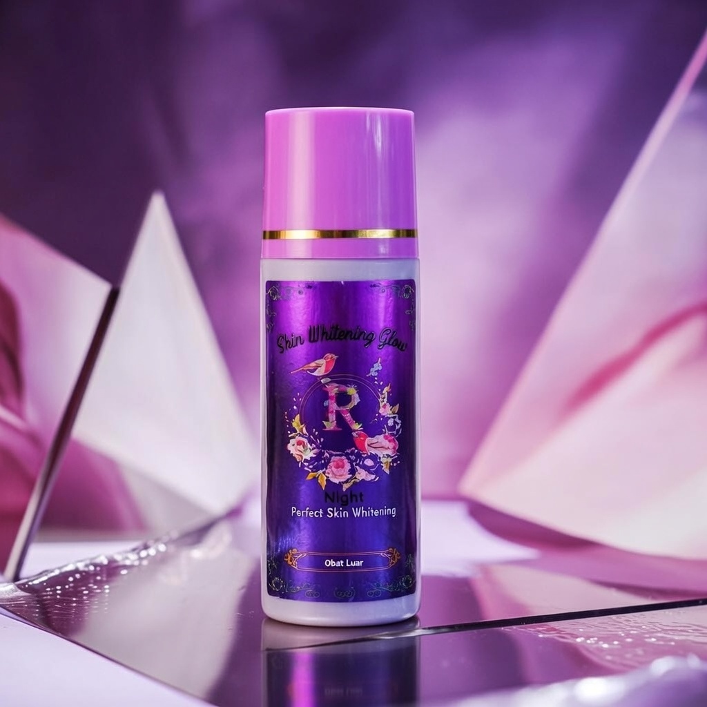 [ORIGINAL] HB PEMUTIH NIGHT GLOW 5X DOSIS BODY LOTION HB UNGU