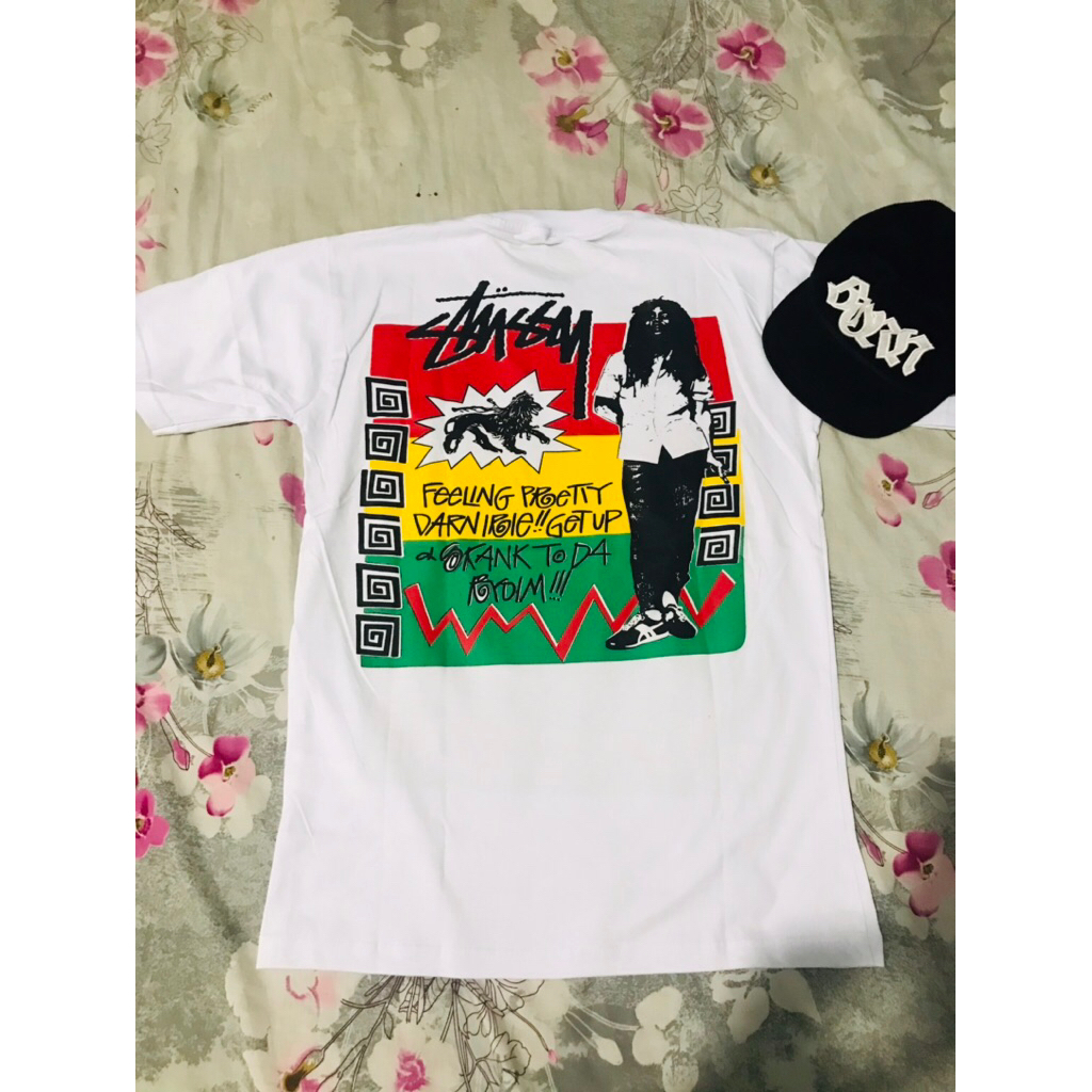 t shirt stussy x bobmarley second