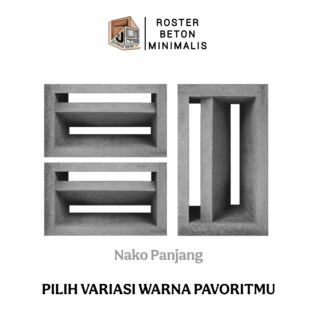 roster beton minimalis, loster beton minimalis, roster putih, ventilasi udara, lubang angin