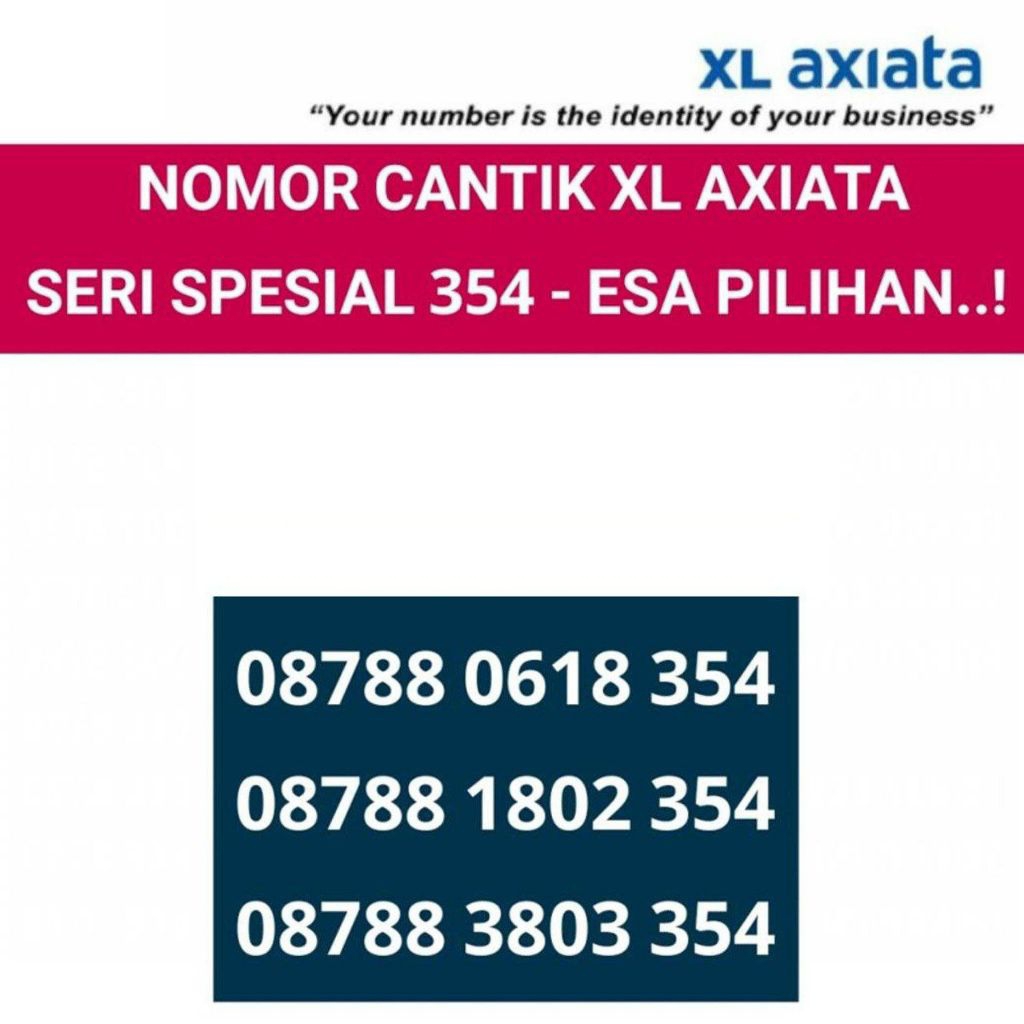 nomer cantik XL 4G 5G kartu perdana ESA 354 nomor cantik spesial