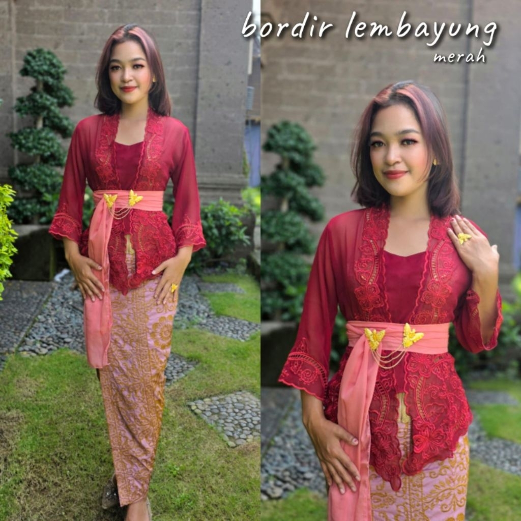 kebaya jepun bordir bali sutra crep