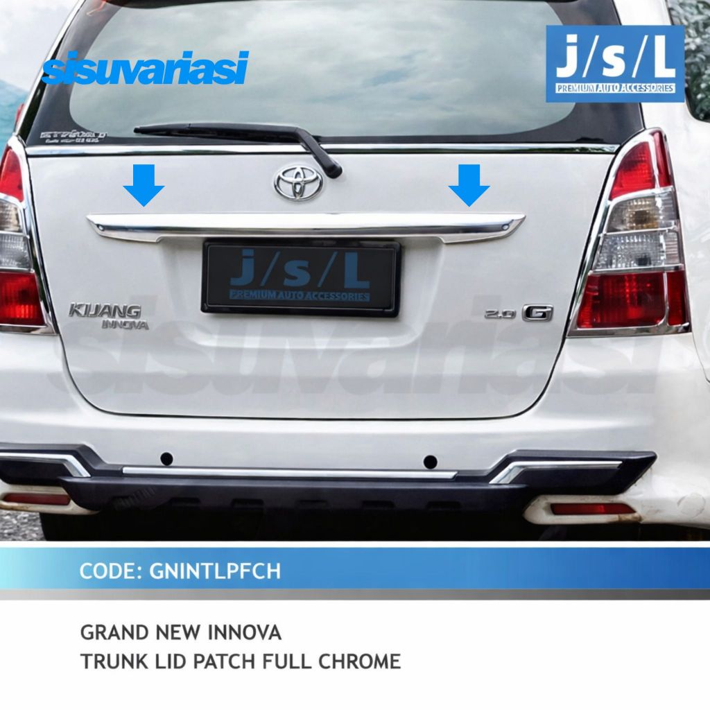 Trunk Lid Chrome Innova 2011 2012 2013 Aksesoris Mobil JSL