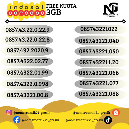 NOMOR CANTIK INDOSAT SERI 4322