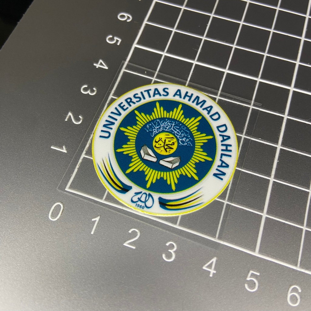 Sticker UV DTF – Universitas Ahmad Dahlan | Ukuran 4 x 4 cm | Ready Stock | Anti Air