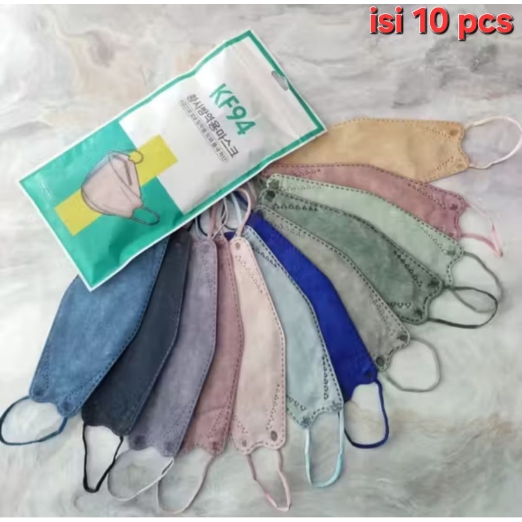 Masker KF94 Mix Warna soft 10 pcs